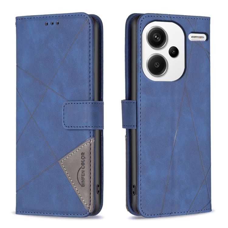 Knižkové puzdro Rhombus modré – Xiaomi Redmi Note 13 Pro+ 5G | Kryty na mobil Kryty na mobil | Knižkové puzdro Rhombus modré – Xiaomi Redmi Note 13 Pro+ 5G | Kryty na mobil