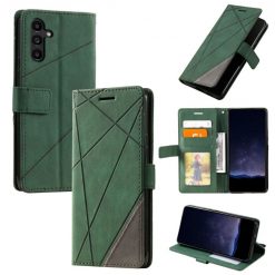 Knižkové puzdro Rhombus zelené – Samsung Galaxy A05s | Kryty na mobil Kryty na mobil | Knižkové puzdro Rhombus zelené – Samsung Galaxy A05s | Kryty na mobil