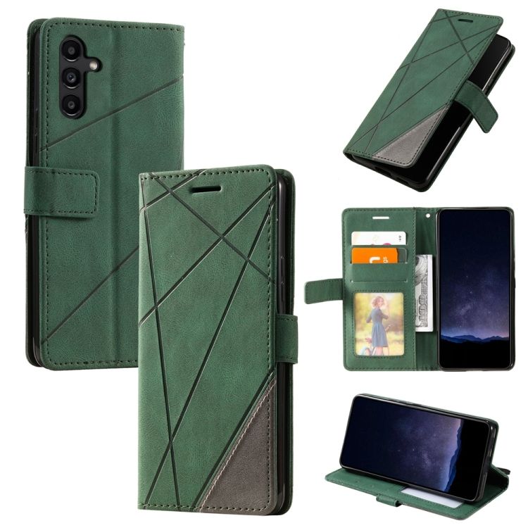 Knižkové puzdro Rhombus zelené – Samsung Galaxy A05s | Kryty na mobil Kryty na mobil | Knižkové puzdro Rhombus zelené – Samsung Galaxy A05s | Kryty na mobil