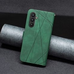 Knižkové puzdro Rhombus zelené – Samsung Galaxy A25 5G | Kryty na mobil Kryty na mobil | Knižkové puzdro Rhombus zelené – Samsung Galaxy A25 5G | Kryty na mobil