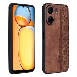 Kryty na mobil | Kryt AZNS Embossed Skin case hnedý – Xiaomi Redmi 13C / Xiaomi Poco C65 | Kryty na mobil