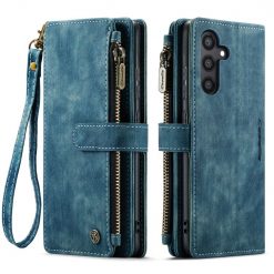 Kryty na mobil | Multifunkčné peňaženkové puzdro CaseMe modré – Samsung Galaxy S24+ (S24 Plus) | Kryty na mobil