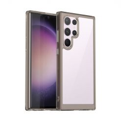 Kryty na mobil | Ochranný kryt Colorful Acrylic case transparentno-sivý – Samsung Galaxy S24 Ultra | Kryty na mobil