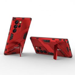 Kryty na mobil | Odolný Kryt Punk armor case červený – Samsung Galaxy S24 Ultra | Kryty na mobil