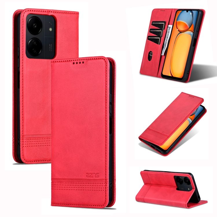 Peňaženkové puzdro AZNS book case červené – Xiaomi Redmi 13C / Xiaomi Poco C65 | Kryty na mobil Kryty na mobil | Peňaženkové puzdro AZNS book case červené – Xiaomi Redmi 13C / Xiaomi Poco C65 | Kryty na mobil