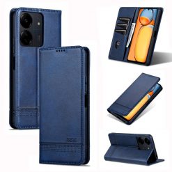 Kryty na mobil | Peňaženkové puzdro AZNS book case modré – Xiaomi Redmi 13C / Xiaomi Poco C65 | Kryty na mobil
