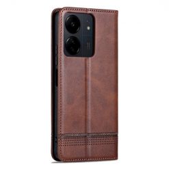 Kryty na mobil | Peňaženkové puzdro AZNS book case tmavohnedé – Xiaomi Redmi 13C / Xiaomi Poco C65 | Kryty na mobil
