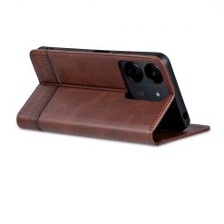 Kryty na mobil | Peňaženkové puzdro AZNS book case tmavohnedé – Xiaomi Redmi 13C / Xiaomi Poco C65 | Kryty na mobil