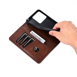Kryty na mobil | Peňaženkové puzdro AZNS book case tmavohnedé – Xiaomi Redmi 13C / Xiaomi Poco C65 | Kryty na mobil