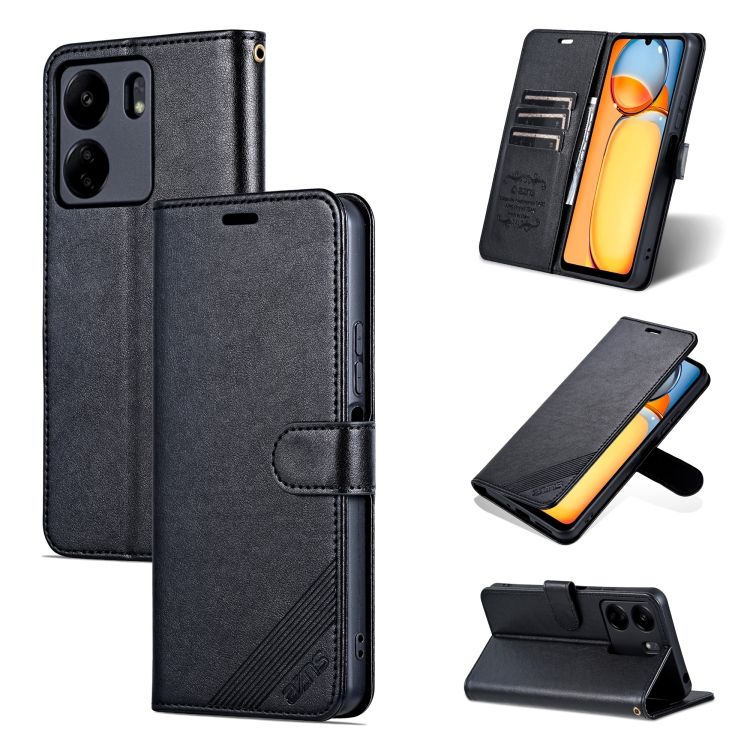 Peňaženkové puzdro AZNS Sheepskin Texture čierne – Xiaomi Redmi 13C / Xiaomi Poco C65 | Kryty na mobil Kryty na mobil | Peňaženkové puzdro AZNS Sheepskin Texture čierne – Xiaomi Redmi 13C / Xiaomi Poco C65 | Kryty na mobil