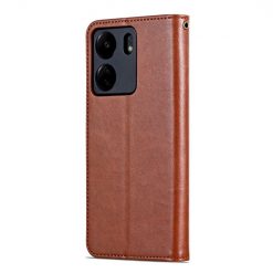 Kryty na mobil | Peňaženkové puzdro AZNS Sheepskin Texture hnedé – Xiaomi Redmi 13C / Xiaomi Poco C65 | Kryty na mobil