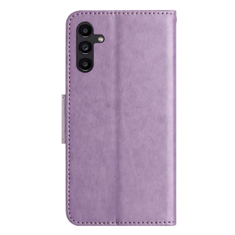 Peňaženkové puzdro Embossing Pattern Motýľ a kvet bledofialové – Samsung Galaxy A15 4G/5G | Kryty na mobil Kryty na mobil | Peňaženkové puzdro Embossing Pattern Motýľ a kvet bledofialové – Samsung Galaxy A15 4G/5G | Kryty na mobil