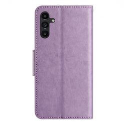 Peňaženkové puzdro Embossing Pattern Motýľ a kvet fialové – Samsung Galaxy A05s | Kryty na mobil Kryty na mobil | Peňaženkové puzdro Embossing Pattern Motýľ a kvet fialové – Samsung Galaxy A05s | Kryty na mobil
