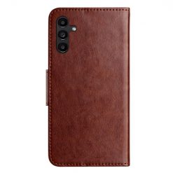 Peňaženkové puzdro Embossing Pattern Motýľ a kvet hnedé – Samsung Galaxy A05s | Kryty na mobil Kryty na mobil | Peňaženkové puzdro Embossing Pattern Motýľ a kvet hnedé – Samsung Galaxy A05s | Kryty na mobil