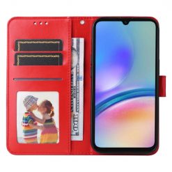 Peňaženkové puzdro Embossing Pattern Slnečnica červené – Samsung Galaxy A05s | Kryty na mobil Kryty na mobil | Peňaženkové puzdro Embossing Pattern Slnečnica červené – Samsung Galaxy A05s | Kryty na mobil