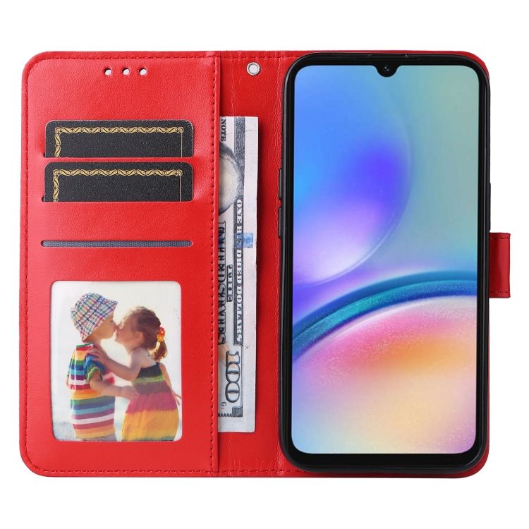 Peňaženkové puzdro Embossing Pattern Slnečnica červené – Samsung Galaxy A05s | Kryty na mobil Kryty na mobil | Peňaženkové puzdro Embossing Pattern Slnečnica červené – Samsung Galaxy A05s | Kryty na mobil