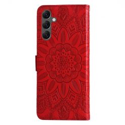 Peňaženkové puzdro Embossing Pattern Slnečnica červené – Samsung Galaxy A25 5G | Kryty na mobil Kryty na mobil | Peňaženkové puzdro Embossing Pattern Slnečnica červené – Samsung Galaxy A25 5G | Kryty na mobil