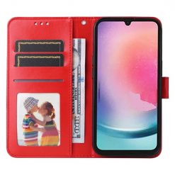 Peňaženkové puzdro Embossing Pattern Slnečnica červené – Samsung Galaxy A25 5G | Kryty na mobil Kryty na mobil | Peňaženkové puzdro Embossing Pattern Slnečnica červené – Samsung Galaxy A25 5G | Kryty na mobil
