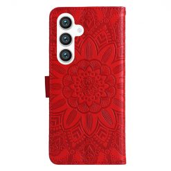 Peňaženkové puzdro Embossing Pattern Slnečnica červené – Samsung Galaxy S24+ (S24 Plus) | Kryty na mobil Kryty na mobil | Peňaženkové puzdro Embossing Pattern Slnečnica červené – Samsung Galaxy S24+ (S24 Plus) | Kryty na mobil
