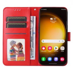 Peňaženkové puzdro Embossing Pattern Slnečnica červené – Samsung Galaxy S24 Ultra | Kryty na mobil Kryty na mobil | Peňaženkové puzdro Embossing Pattern Slnečnica červené – Samsung Galaxy S24 Ultra | Kryty na mobil