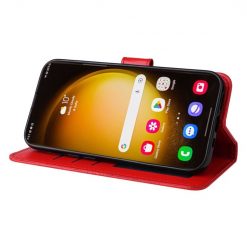 Peňaženkové puzdro Embossing Pattern Slnečnica červené – Samsung Galaxy S24 Ultra | Kryty na mobil Kryty na mobil | Peňaženkové puzdro Embossing Pattern Slnečnica červené – Samsung Galaxy S24 Ultra | Kryty na mobil