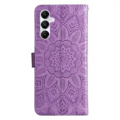 Peňaženkové puzdro Embossing Pattern Slnečnica fialové – Samsung Galaxy A05s | Kryty na mobil Kryty na mobil | Peňaženkové puzdro Embossing Pattern Slnečnica fialové – Samsung Galaxy A05s | Kryty na mobil