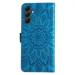 Peňaženkové puzdro Embossing Pattern Slnečnica modré – Samsung Galaxy A15 4G/5G | Kryty na mobil Kryty na mobil | Peňaženkové puzdro Embossing Pattern Slnečnica modré – Samsung Galaxy A15 4G/5G | Kryty na mobil