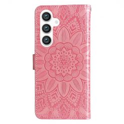 Peňaženkové puzdro Embossing Pattern Slnečnica ružové – Samsung Galaxy S24+ (S24 Plus) | Kryty na mobil Kryty na mobil | Peňaženkové puzdro Embossing Pattern Slnečnica ružové – Samsung Galaxy S24+ (S24 Plus) | Kryty na mobil