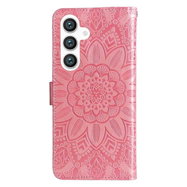 Peňaženkové puzdro Embossing Pattern Slnečnica ružové – Samsung Galaxy S24+ (S24 Plus) | Kryty na mobil Kryty na mobil | Peňaženkové puzdro Embossing Pattern Slnečnica ružové – Samsung Galaxy S24+ (S24 Plus) | Kryty na mobil