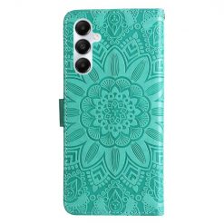 Kryty na mobil | Peňaženkové puzdro Embossing Pattern Slnečnica zelené – Samsung Galaxy A05s | Kryty na mobil