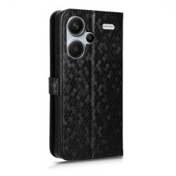Kryty na mobil | Peňaženkové puzdro Honeycomb Dot Texture Case čierne – Xiaomi Redmi Note 13 Pro+ 5G | Kryty na mobil