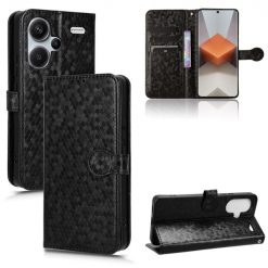 Kryty na mobil | Peňaženkové puzdro Honeycomb Dot Texture Case čierne – Xiaomi Redmi Note 13 Pro+ 5G | Kryty na mobil