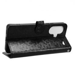Kryty na mobil | Peňaženkové puzdro Honeycomb Dot Texture Case čierne – Xiaomi Redmi Note 13 Pro+ 5G | Kryty na mobil