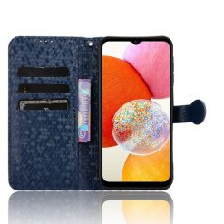 Kryty na mobil | Peňaženkové puzdro Honeycomb Dot Texture Case modré – Samsung Galaxy A15 4G/5G | Kryty na mobil
