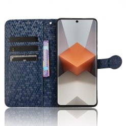 Peňaženkové puzdro Honeycomb Dot Texture Case modré – Xiaomi Redmi Note 13 Pro+ 5G | Kryty na mobil Kryty na mobil | Peňaženkové puzdro Honeycomb Dot Texture Case modré – Xiaomi Redmi Note 13 Pro+ 5G | Kryty na mobil