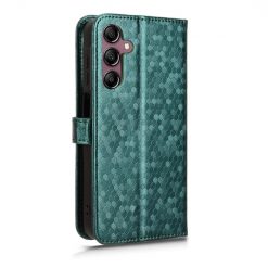 Kryty na mobil | Peňaženkové puzdro Honeycomb Dot Texture Case zelené – Samsung Galaxy A15 4G/5G | Kryty na mobil