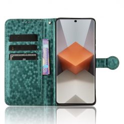 Peňaženkové puzdro Honeycomb Dot Texture Case zelené – Xiaomi Redmi Note 13 Pro+ 5G | Kryty na mobil Kryty na mobil | Peňaženkové puzdro Honeycomb Dot Texture Case zelené – Xiaomi Redmi Note 13 Pro+ 5G | Kryty na mobil
