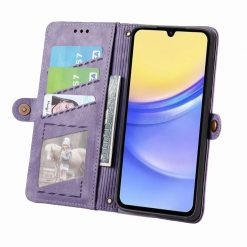 Peňaženkové puzdro Purse case fialové – Samsung Galaxy A15 4G/5G | Kryty na mobil Kryty na mobil | Peňaženkové puzdro Purse case fialové – Samsung Galaxy A15 4G/5G | Kryty na mobil