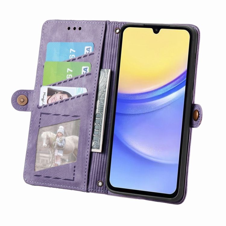 Peňaženkové puzdro Purse case fialové – Samsung Galaxy A15 4G/5G | Kryty na mobil Kryty na mobil | Peňaženkové puzdro Purse case fialové – Samsung Galaxy A15 4G/5G | Kryty na mobil