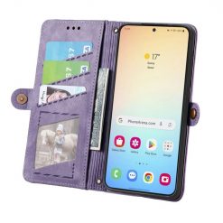 Kryty na mobil | Peňaženkové puzdro Purse case fialové – Samsung Galaxy S24+ (S24 Plus) | Kryty na mobil