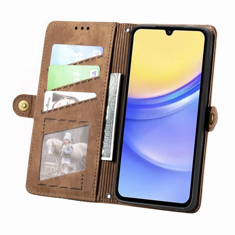 Peňaženkové puzdro Purse case hnedé – Samsung Galaxy A15 4G/5G | Kryty na mobil Kryty na mobil | Peňaženkové puzdro Purse case hnedé – Samsung Galaxy A15 4G/5G | Kryty na mobil
