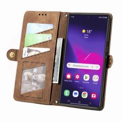 Kryty na mobil | Peňaženkové puzdro Purse case hnedé – Samsung Galaxy S24 Ultra | Kryty na mobil