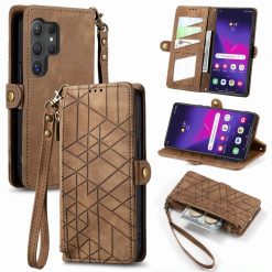 Kryty na mobil | Peňaženkové puzdro Purse case hnedé – Samsung Galaxy S24 Ultra | Kryty na mobil