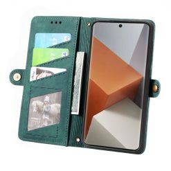 Kryty na mobil | Peňaženkové puzdro Purse case zelené – Xiaomi Redmi Note 13 Pro+ 5G | Kryty na mobil