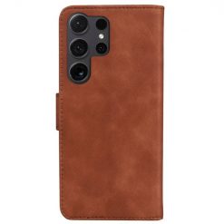 Kryty na mobil | Peňaženkové puzdro Solid hnedé – Samsung Galaxy S24 Ultra | Kryty na mobil