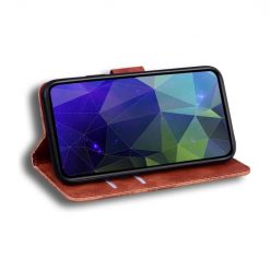 Kryty na mobil | Peňaženkové puzdro Solid hnedé – Samsung Galaxy S24 Ultra | Kryty na mobil