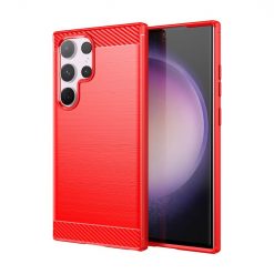Kryty na mobil | Zadný kryt Carbon červený – Samsung Galaxy S24 Ultra | Kryty na mobil