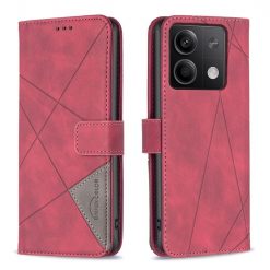 Knižkové puzdro Rhombus červené – Xiaomi Redmi Note 13 (4G) | Kryty na mobil Kryty na mobil | Knižkové puzdro Rhombus červené – Xiaomi Redmi Note 13 (4G) | Kryty na mobil
