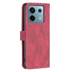 Knižkové puzdro Rhombus červené – Xiaomi Redmi Note 13 Pro 5G / Poco X6 5G | Kryty na mobil Kryty na mobil | Knižkové puzdro Rhombus červené – Xiaomi Redmi Note 13 Pro 5G / Poco X6 5G | Kryty na mobil