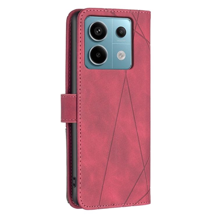 Knižkové puzdro Rhombus červené – Xiaomi Redmi Note 13 Pro 5G / Poco X6 5G | Kryty na mobil Kryty na mobil | Knižkové puzdro Rhombus červené – Xiaomi Redmi Note 13 Pro 5G / Poco X6 5G | Kryty na mobil